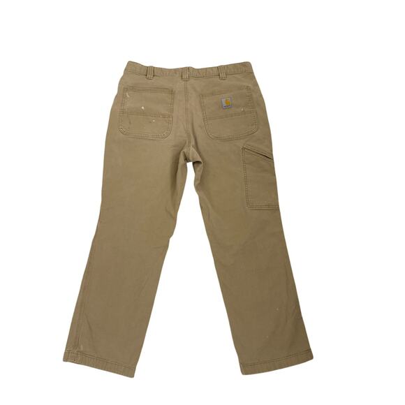 Carhartt Distressed Grunge Punk Khaki Cargo Chino Pants Size Men's 36x30 - Picture 3 of 4